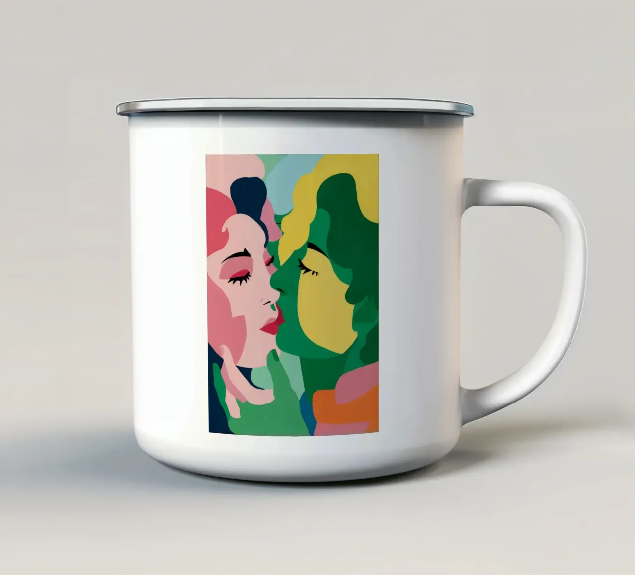 Abbraccio a doppia faccia tazza in smalto da Lumie Layers