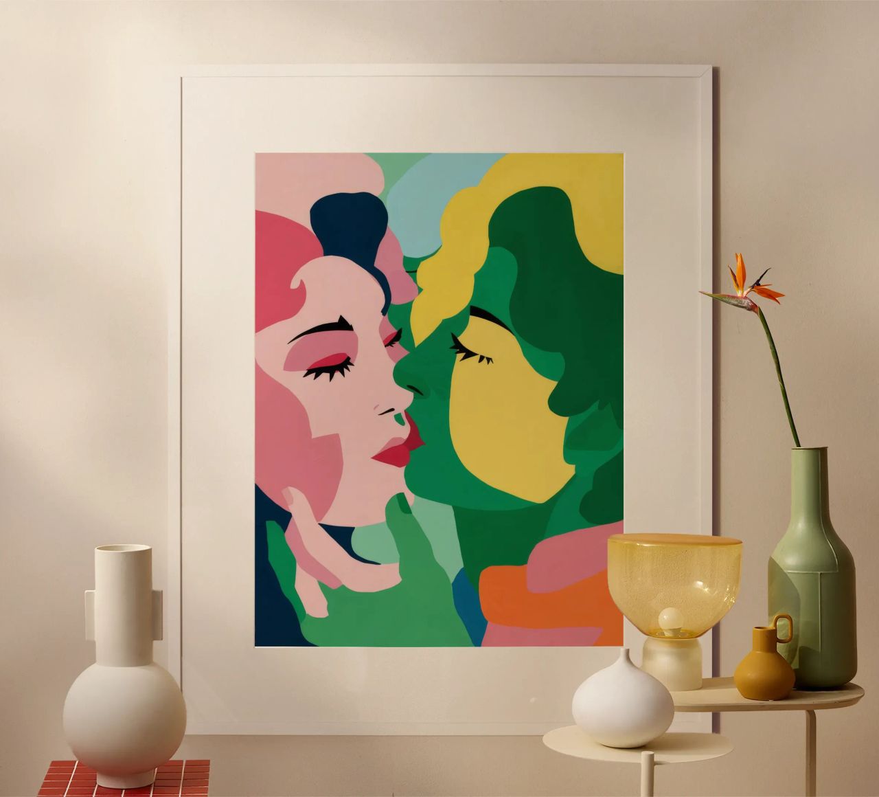 Umarmung mit zwei Gesichtern Poster von Lumie Layers