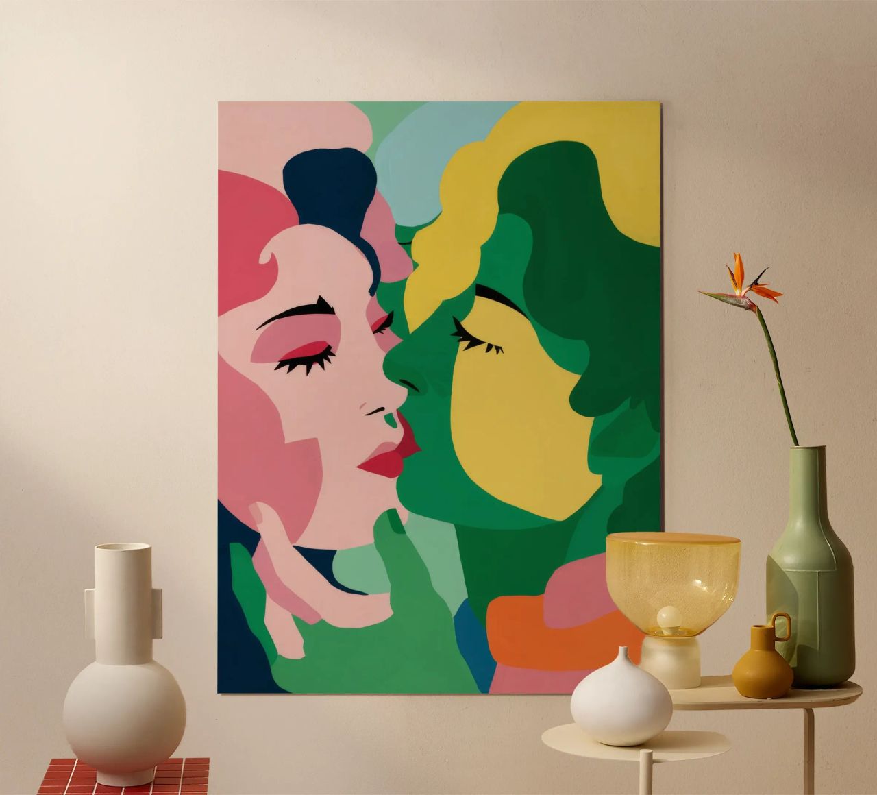 Umarmung mit zwei Gesichtern Poster von Lumie Layers