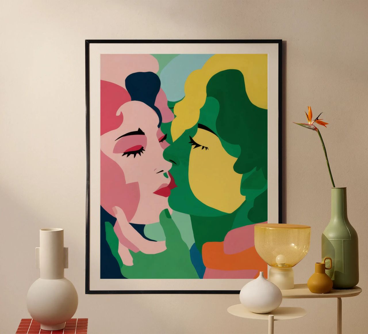 Umarmung mit zwei Gesichtern Poster von Lumie Layers
