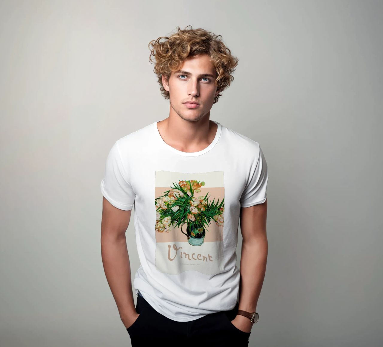Signed, Vincent – Oleanders t-shirt da Vintage by JUNIQE
