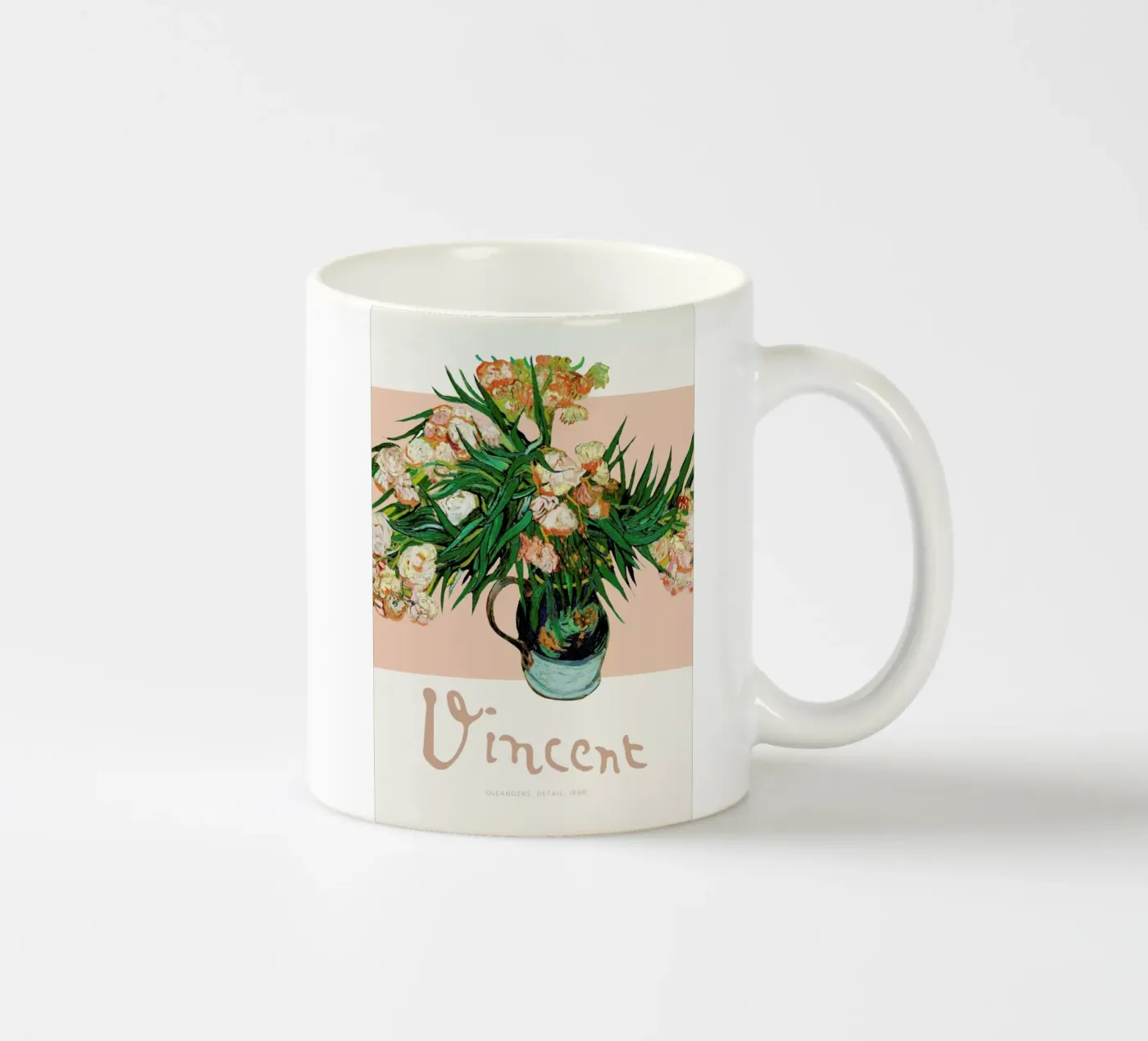 Signed, Vincent – Oleanders ceramic mug by Vintage by JUNIQE