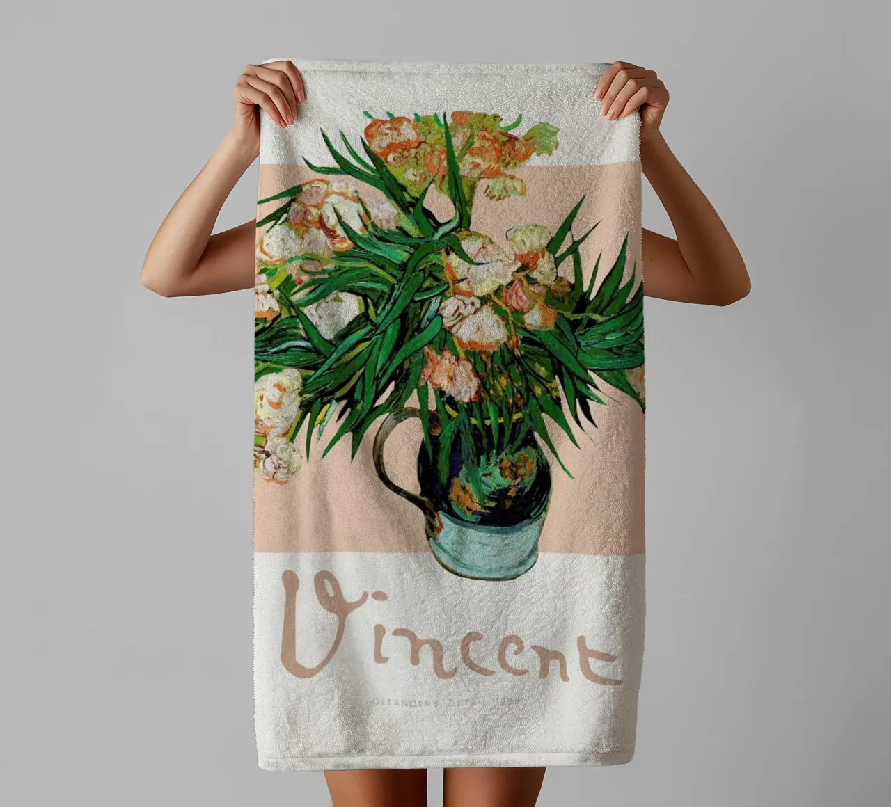 Signed, Vincent – Oleanders serviette de bain de Vintage by JUNIQE