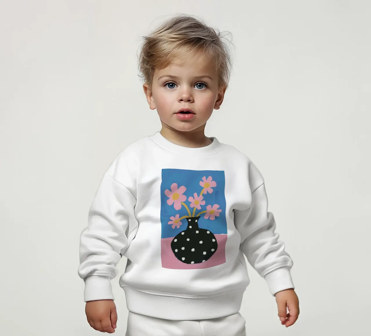 Dotted Vase Simplicity baby sweatshirt by Moonlite Desire