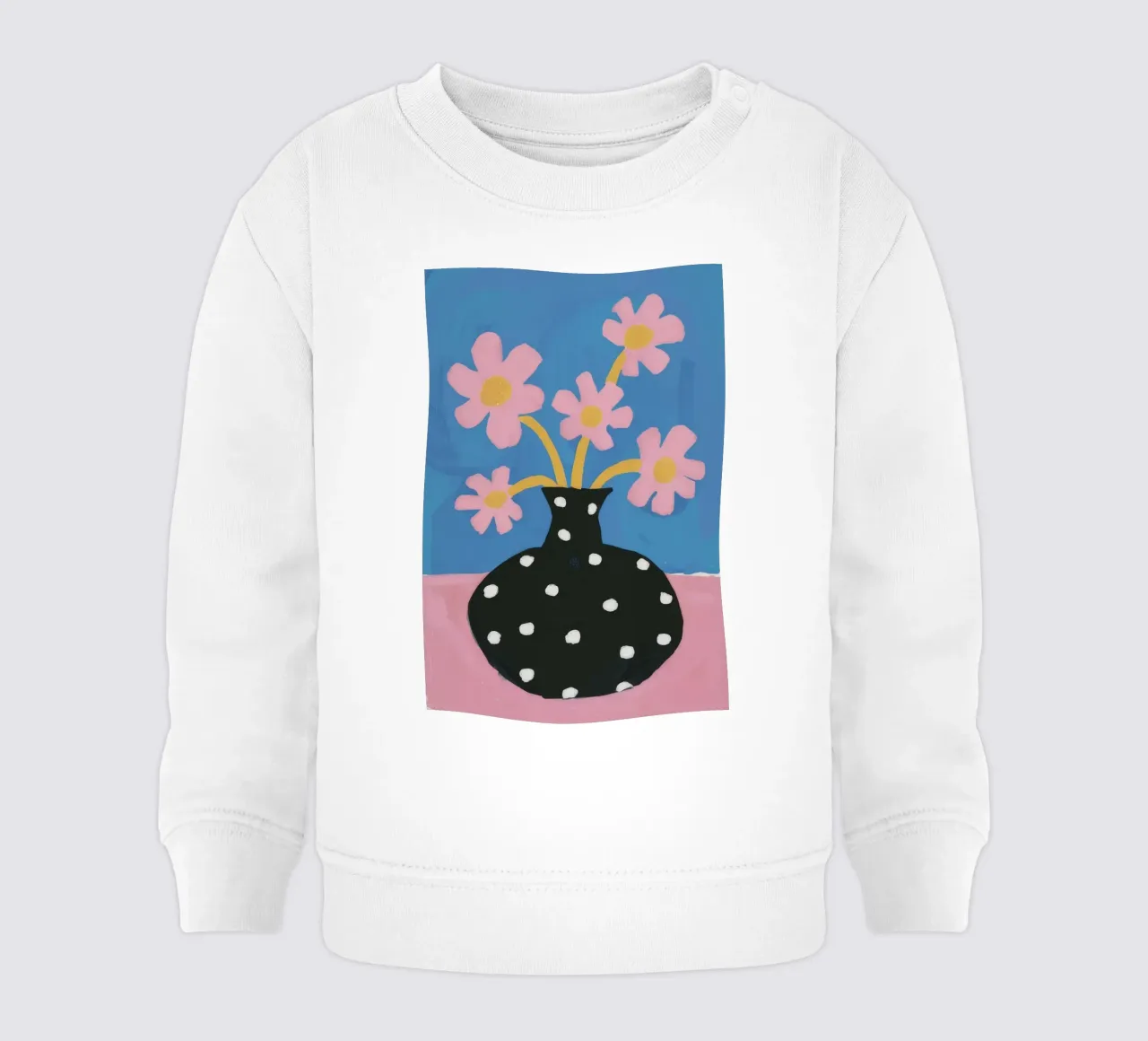 Gestippelde vaas Eenvoud baby sweatshirt van Moonlite Desire
