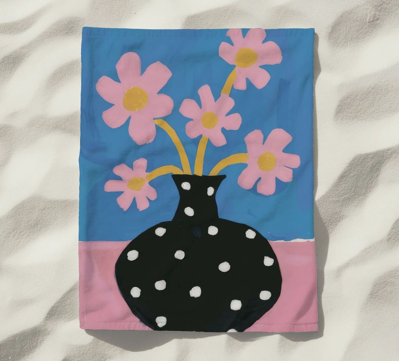 Vaso a pois Semplicità telo mare da Moonlite Desire