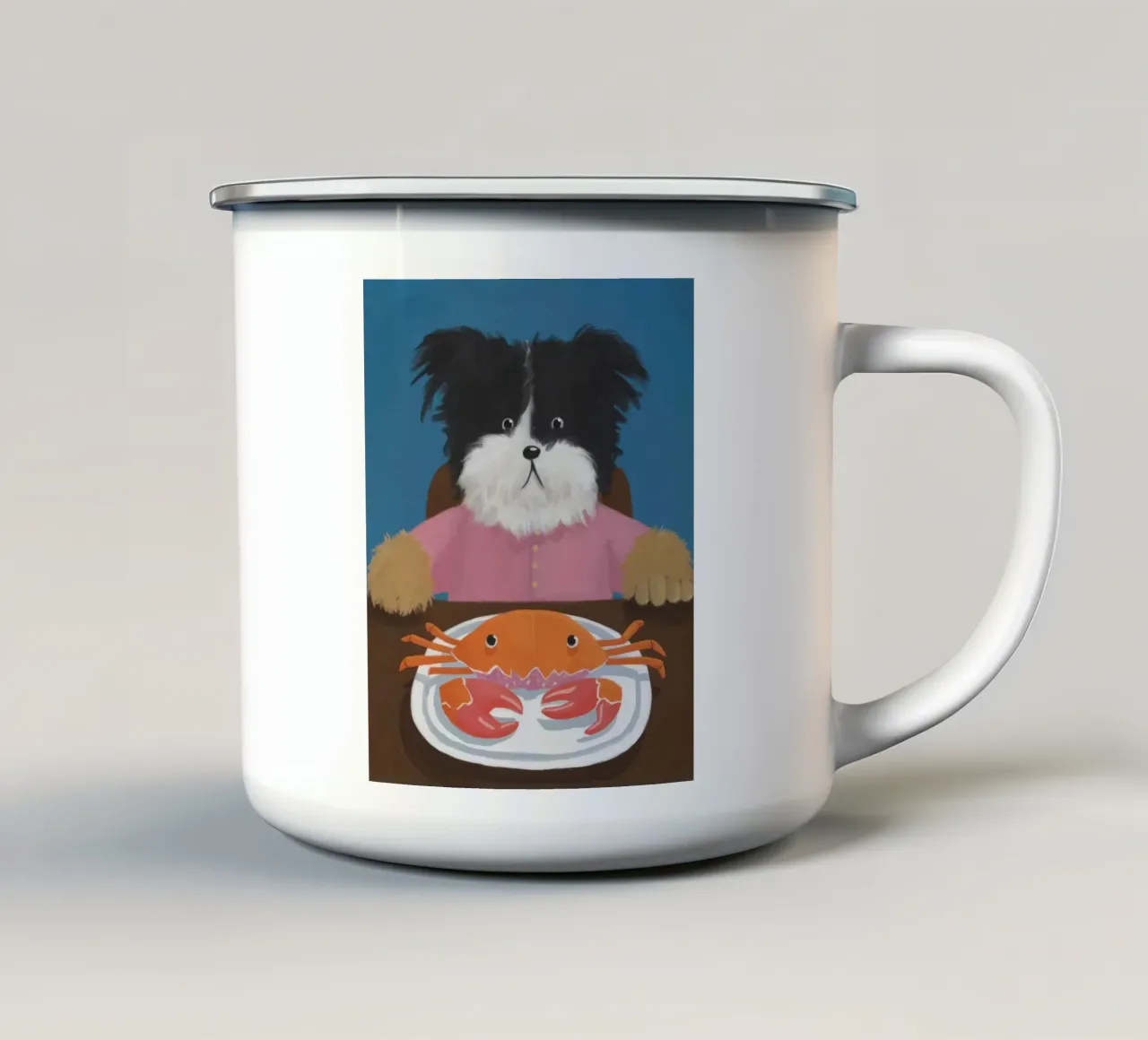 Ristorante canino Crabby tazza in smalto da Grande Serene