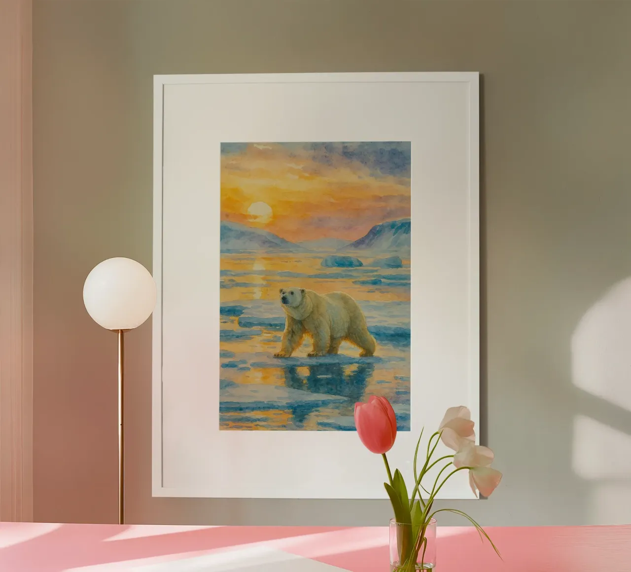 Eisbär Malerei Zeichnung Poster von lauraa