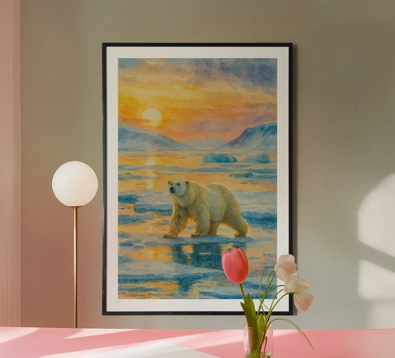 Eisbär Malerei Zeichnung Poster von lauraa