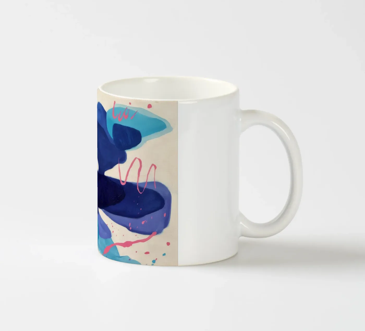 Deep Blue Scribble ceramic mug by Vivid Reverie