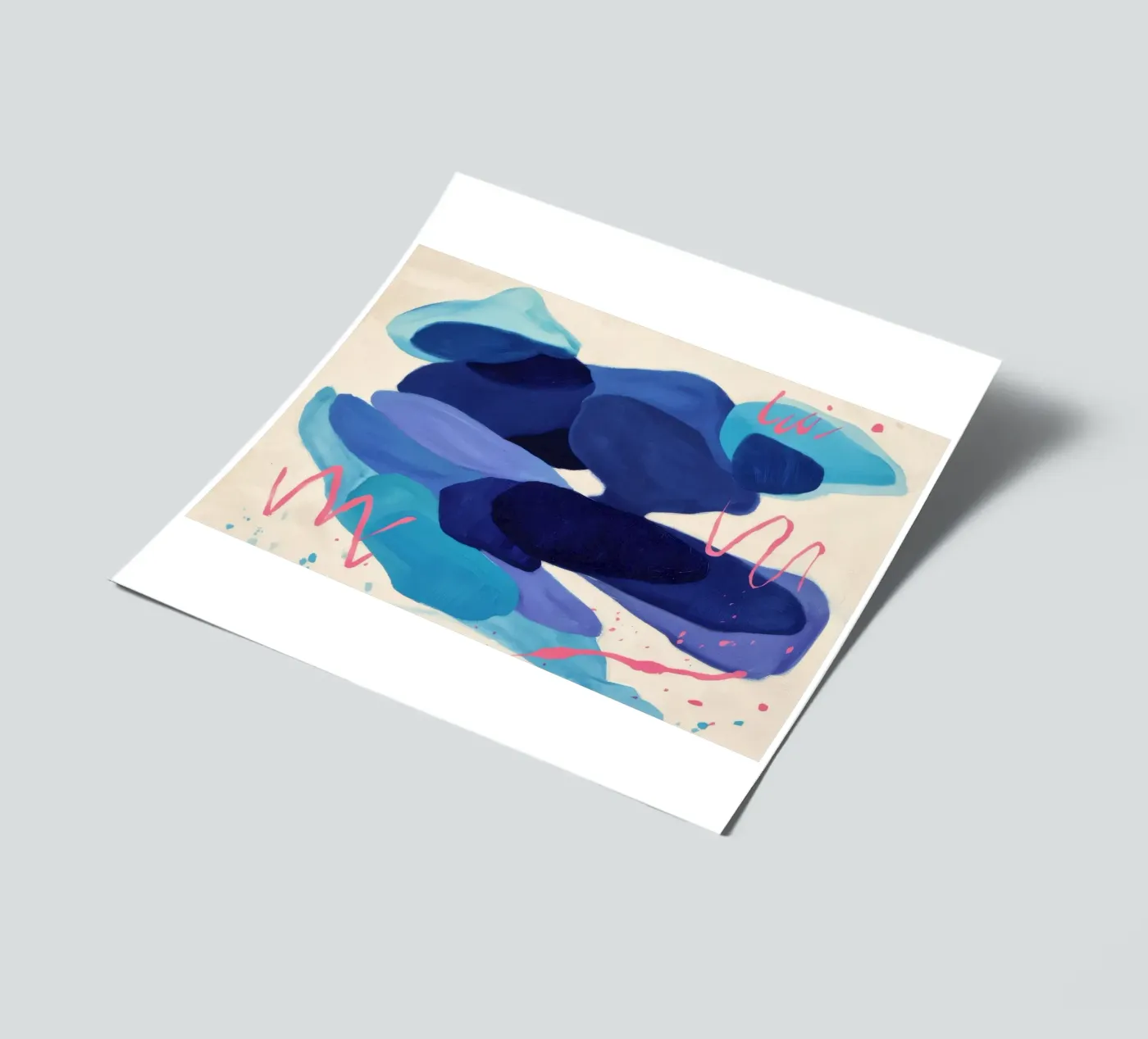 Deep Blue Scribble sticker sheet by Vivid Reverie