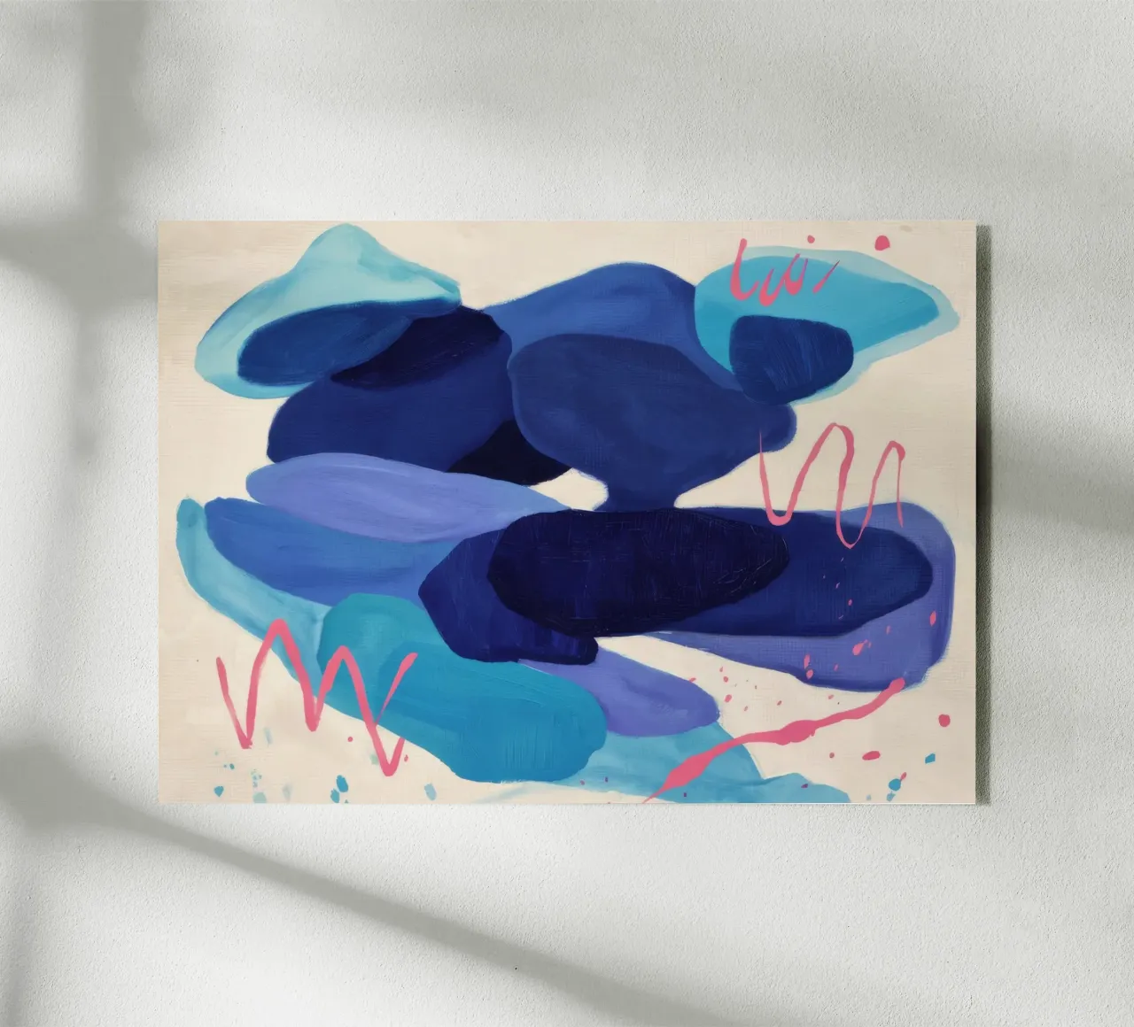 Deep Blue Scribble acrylic glass by Vivid Reverie