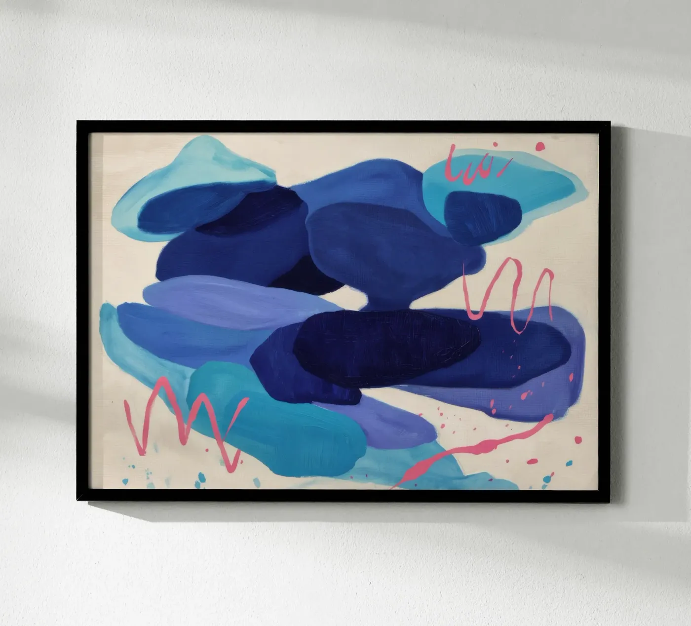 Deep Blue Scribble poster by Vivid Reverie