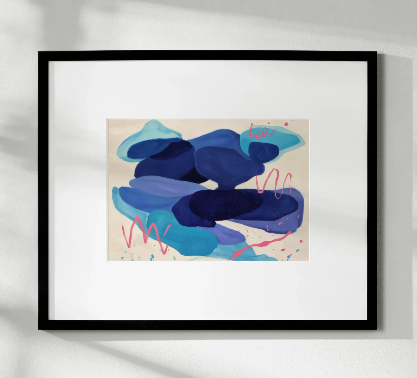 Deep Blue Scribble poster by Vivid Reverie