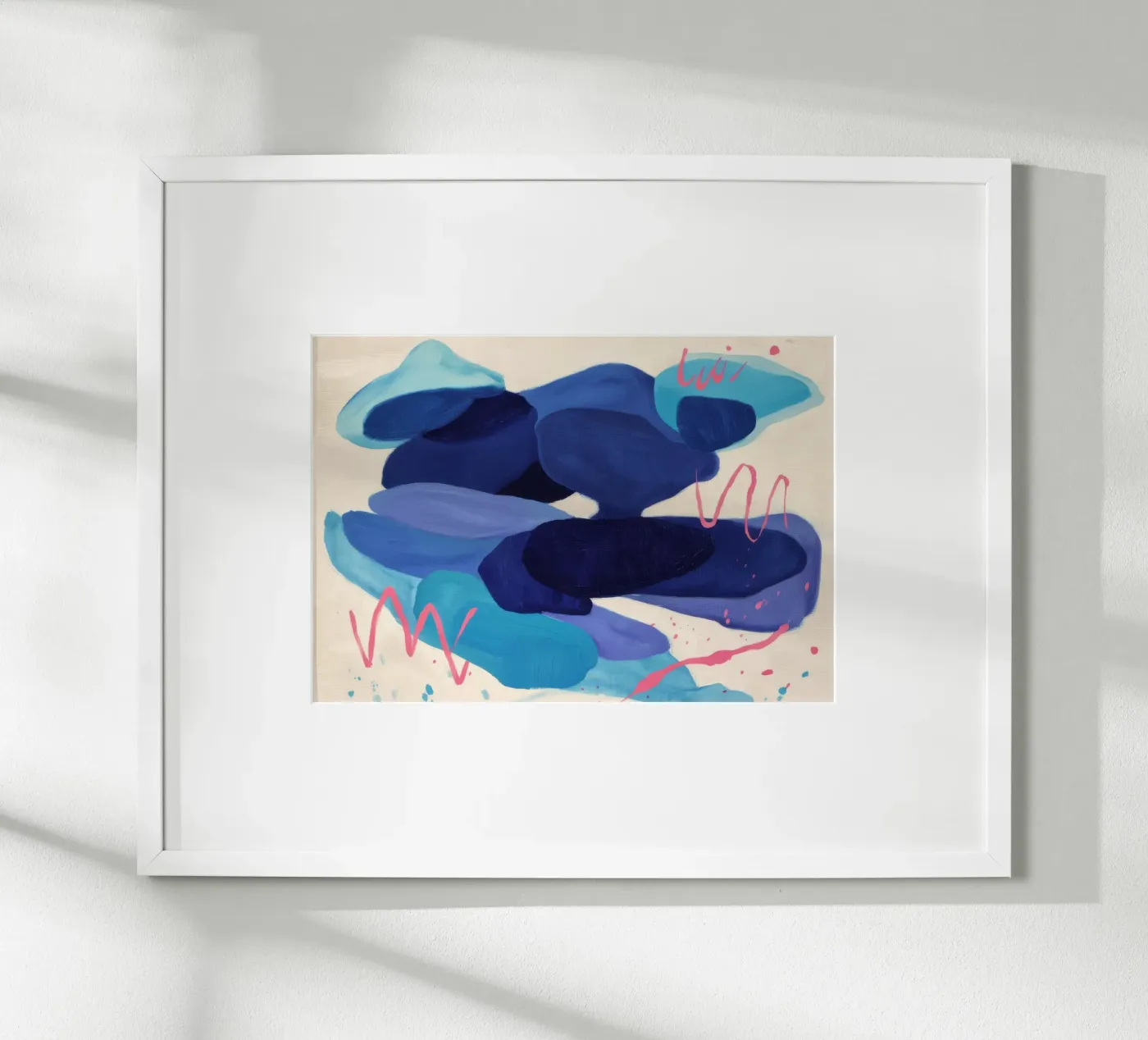 Deep Blue Scribble poster by Vivid Reverie