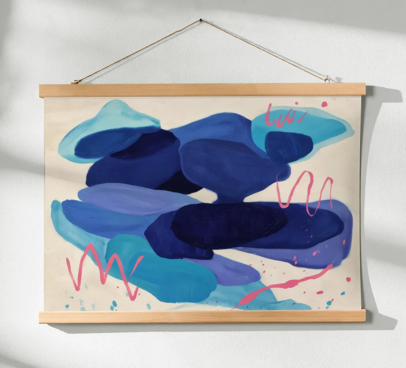 Deep Blue Scribble poster by Vivid Reverie