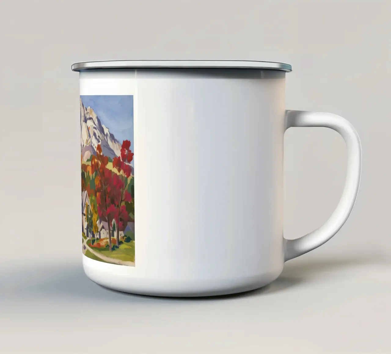 Maestà del villaggio alpino tazza in smalto da Lush Essence