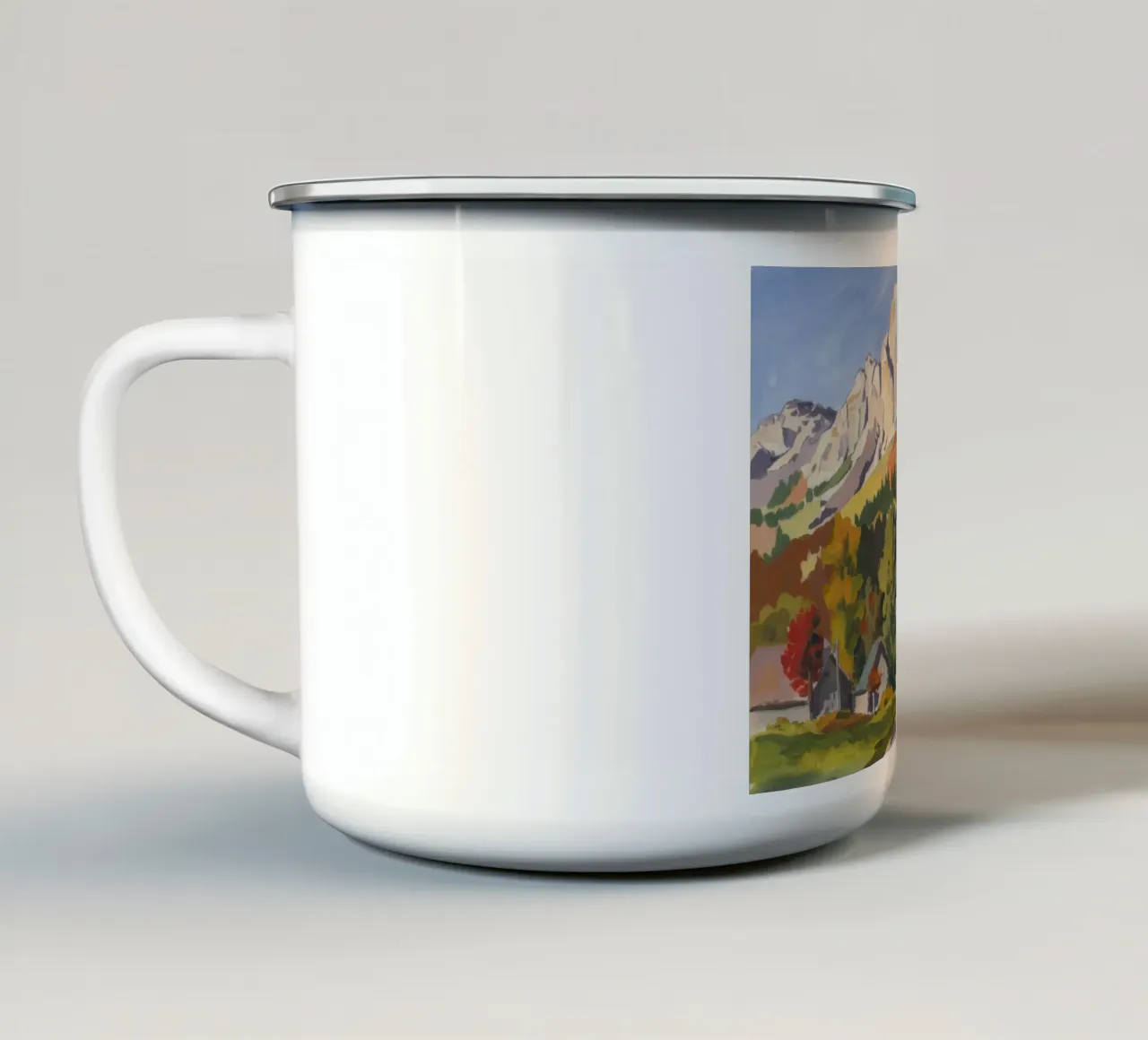 Maestà del villaggio alpino tazza in smalto da Lush Essence