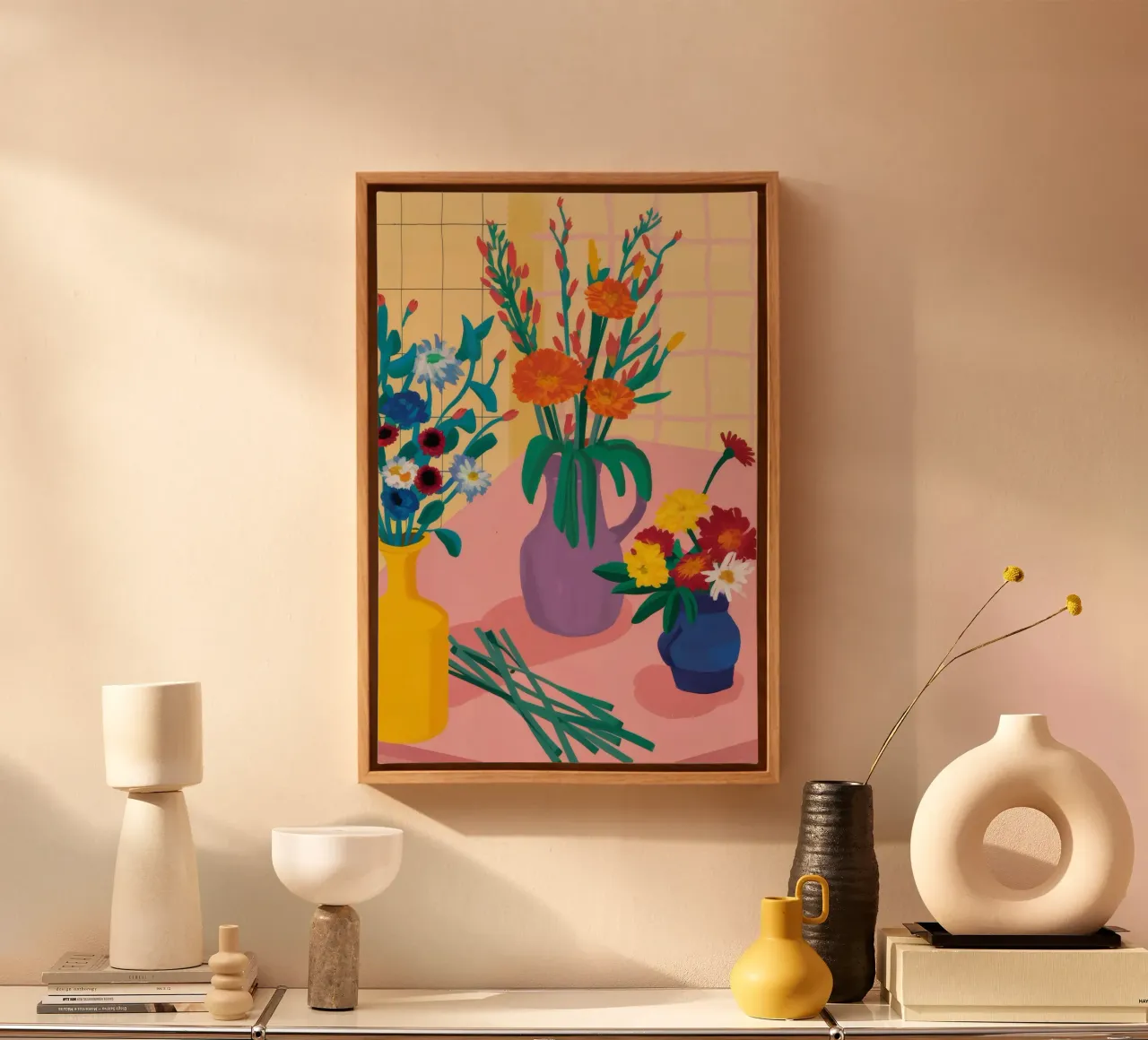 Florist's Joyful Chaos canvas with Floater frame by Moonlite Desire
