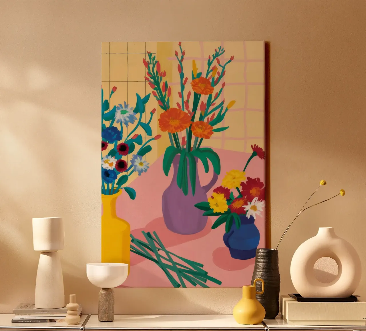 Florist's Joyful Chaos canvas with Floater frame by Moonlite Desire