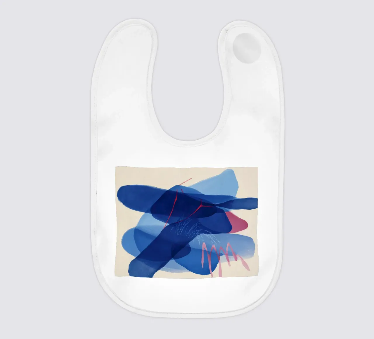 Fragmentierter Blauer Dunst Babylätzchen von Vivid Reverie