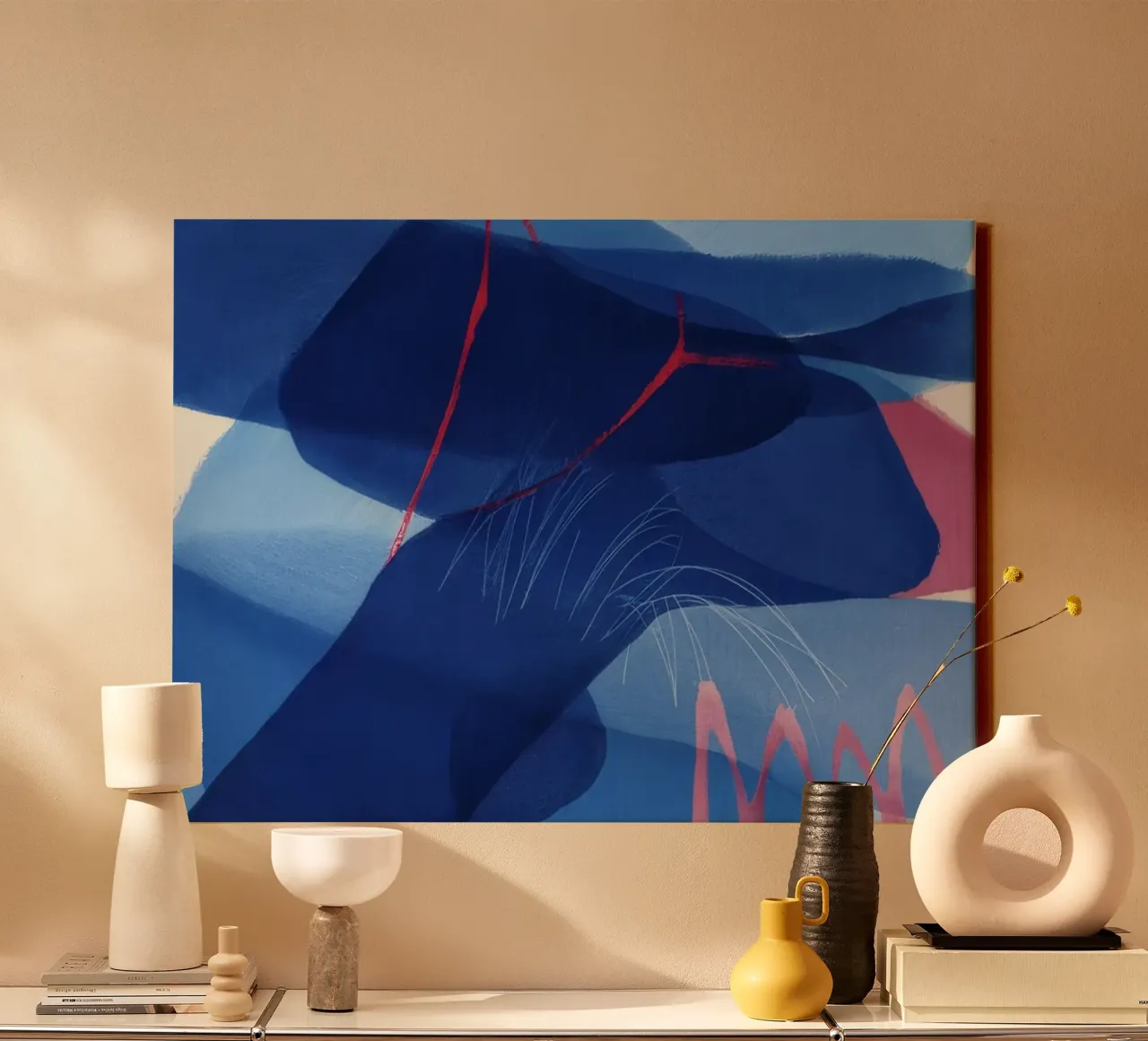 Fragmented Blue Haze canvas by Vivid Reverie