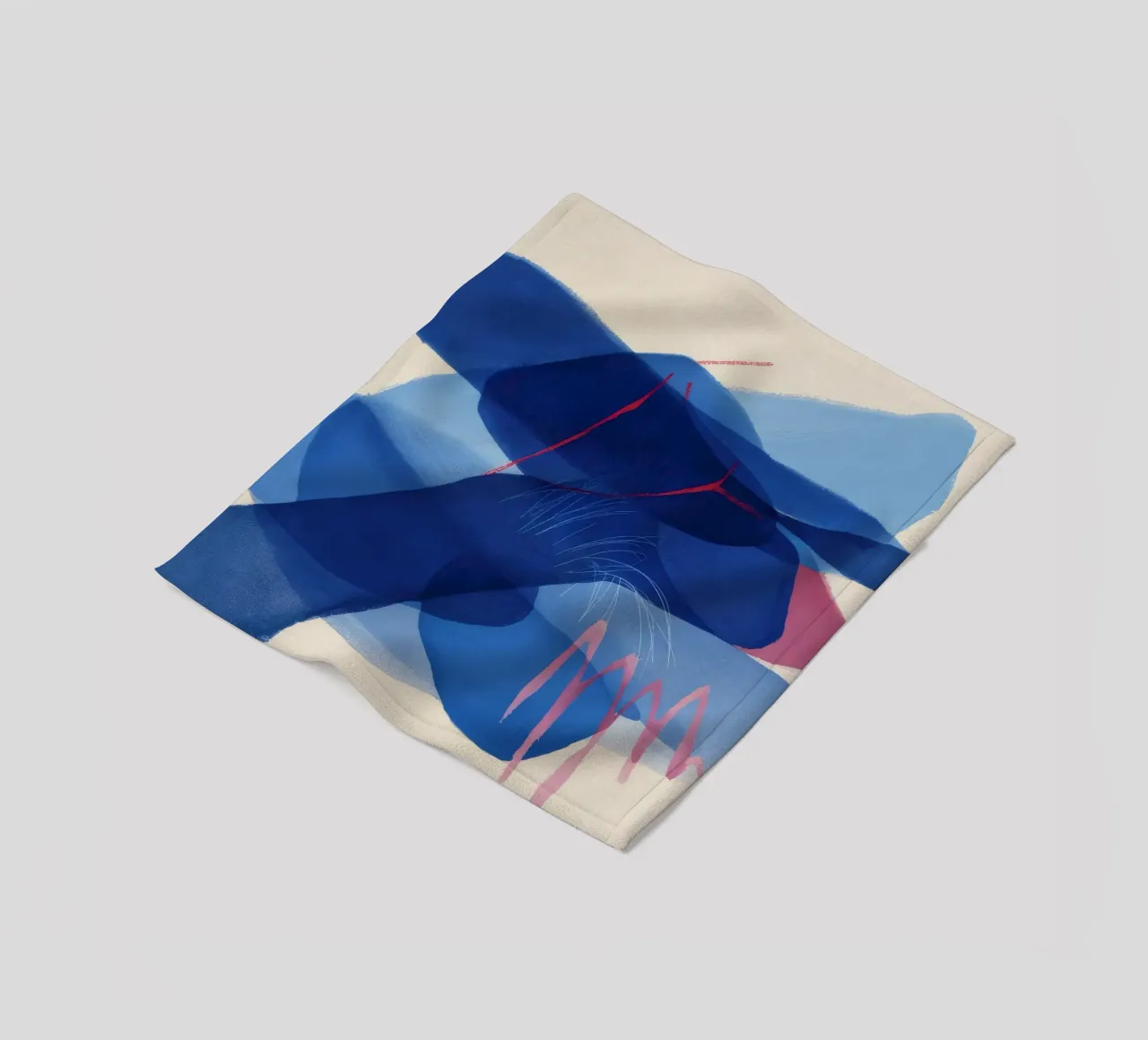 Fragmentierter Blauer Dunst Fleecedecke von Vivid Reverie