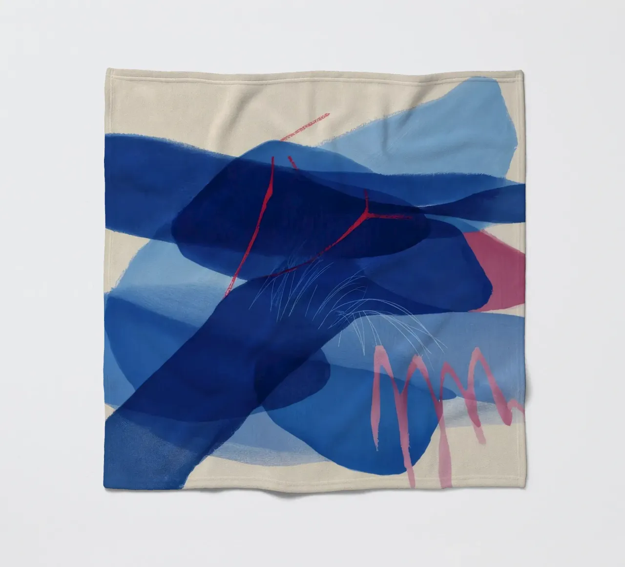 Fragmentierter Blauer Dunst Fleecedecke von Vivid Reverie