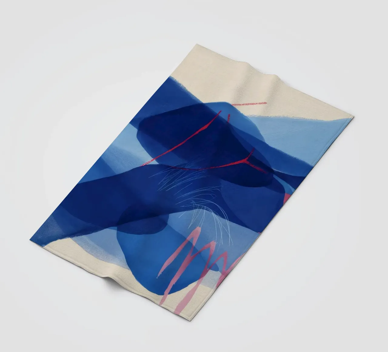 Fragmentierter Blauer Dunst Fleecedecke von Vivid Reverie
