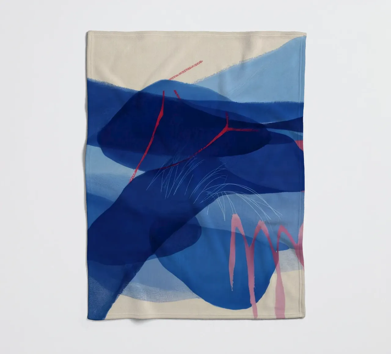 Fragmentierter Blauer Dunst Fleecedecke von Vivid Reverie