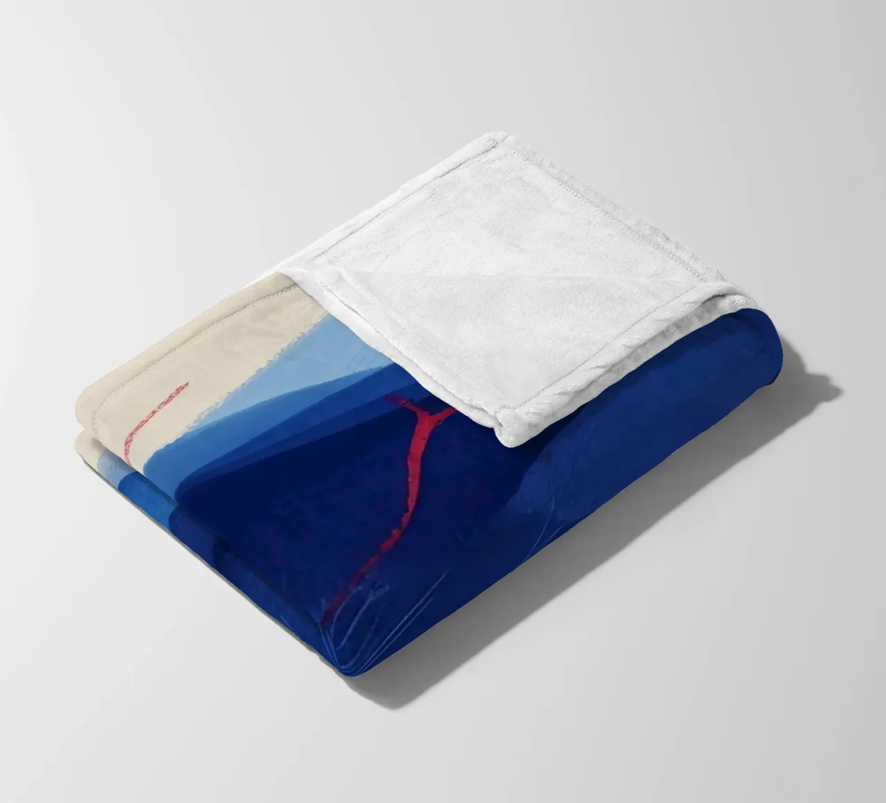 Fragmentierter Blauer Dunst Fleecedecke von Vivid Reverie