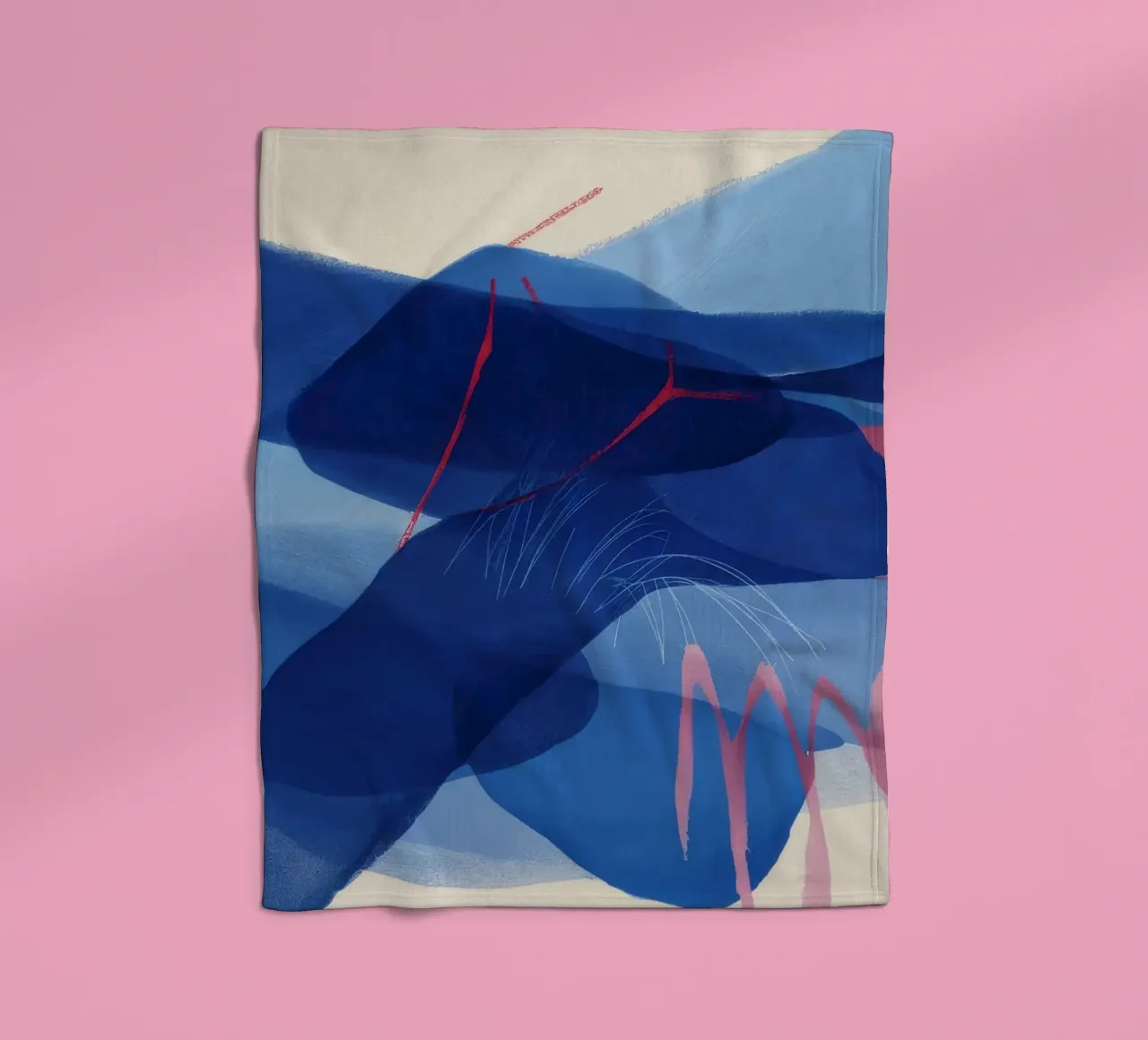 Fragmentierter Blauer Dunst Fleecedecke von Vivid Reverie