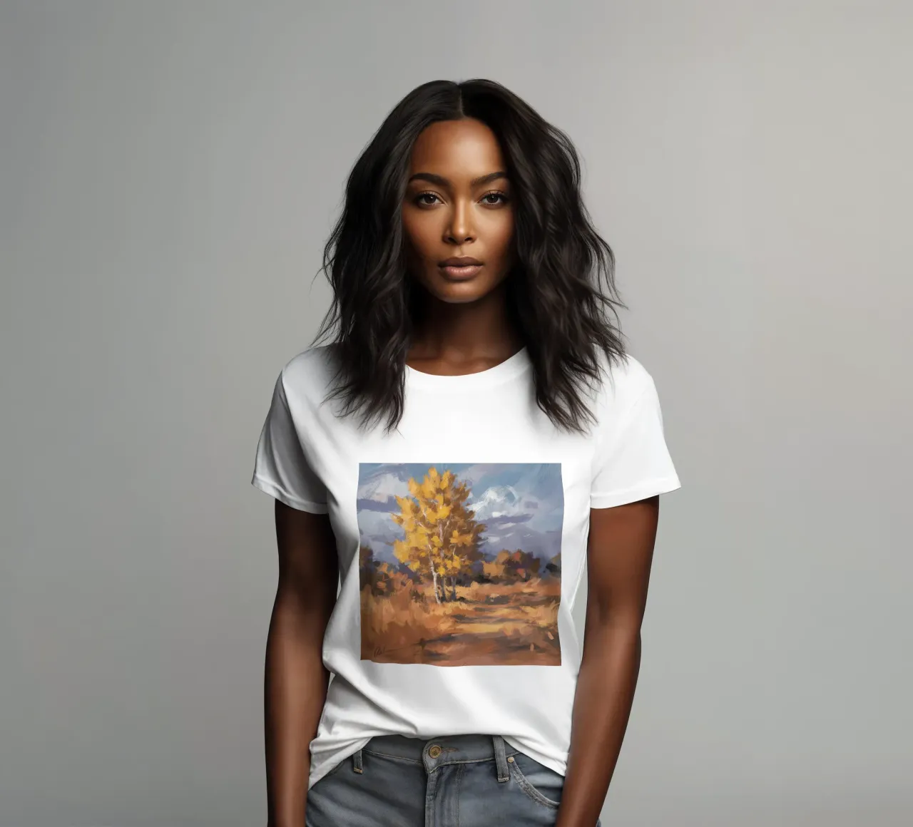Autumn Path Solace women's fitted t-shirt by Lush Essence