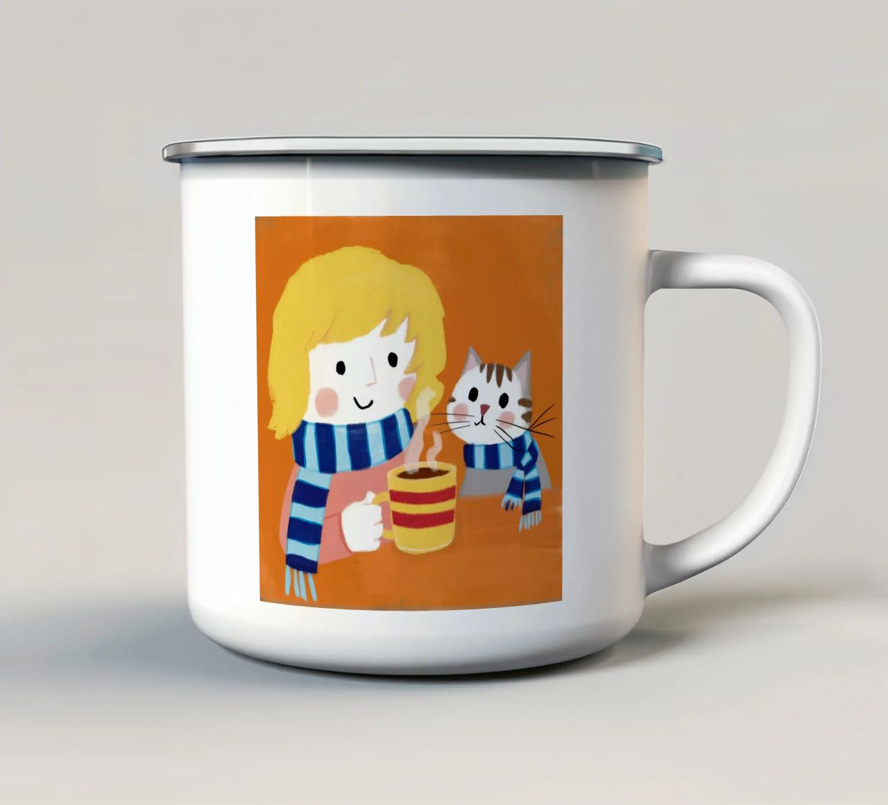 Accogliente per gatti tazza in smalto da Lumie Layers