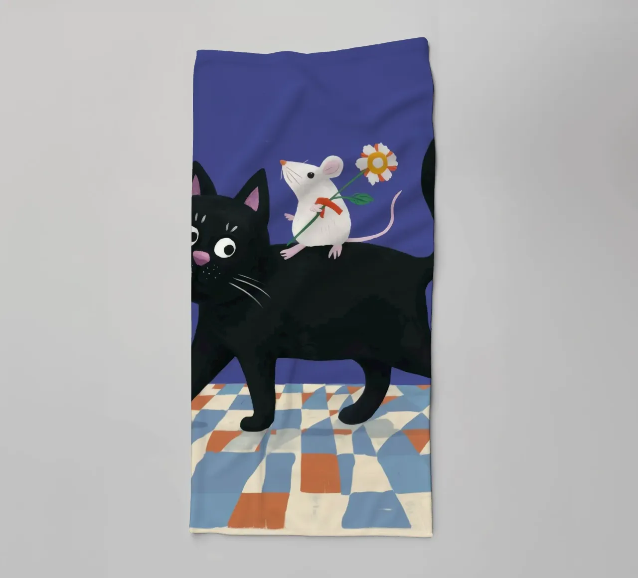 Midnight Mouse Chase towel by Grande Serene
