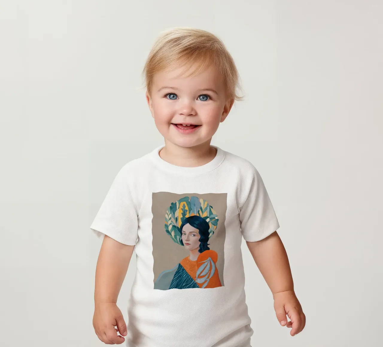 Citrus Headdress Gaze baby t-shirt by Vivid Reverie