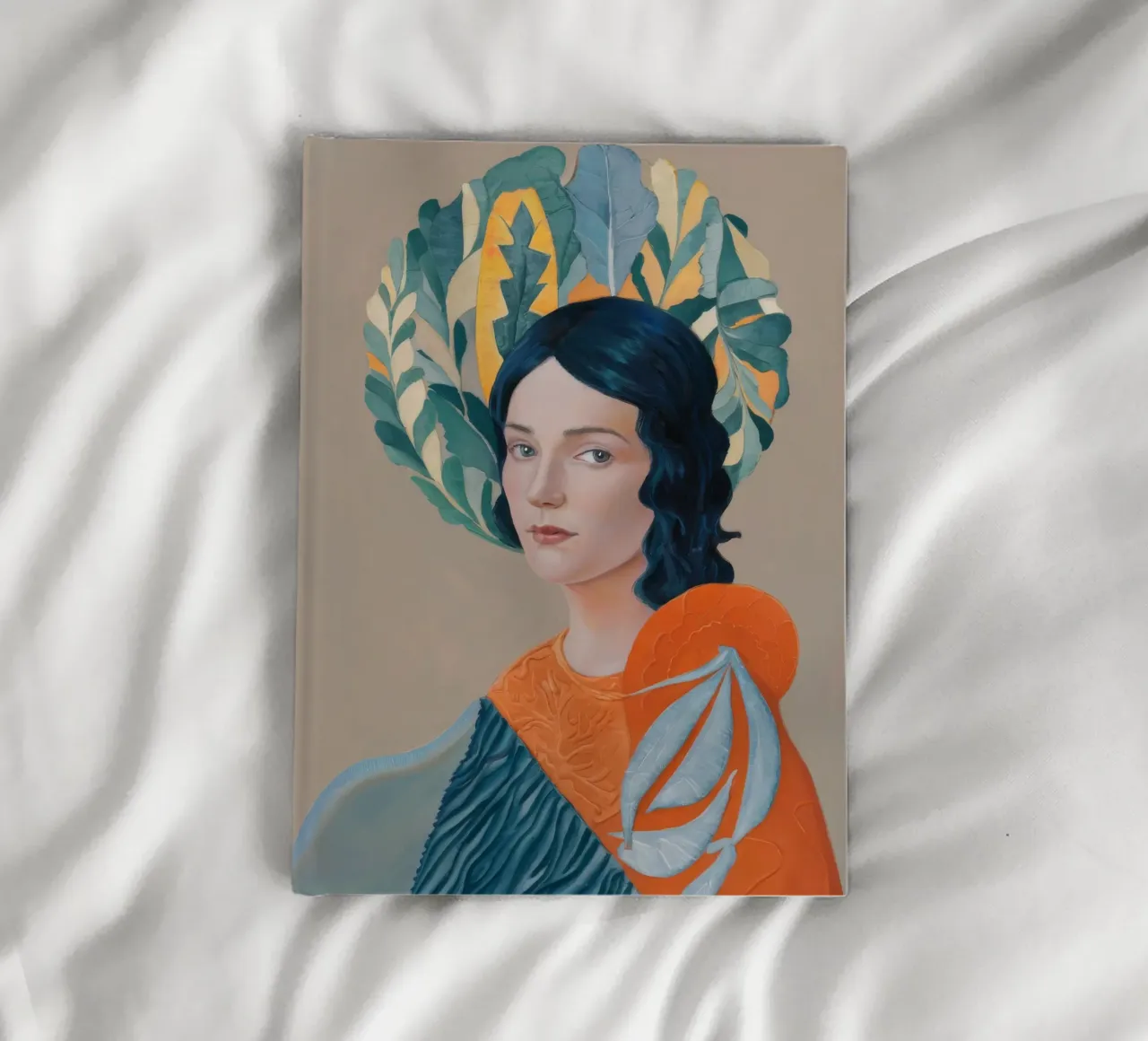 Citrus Headdress Gaze notebook by Vivid Reverie