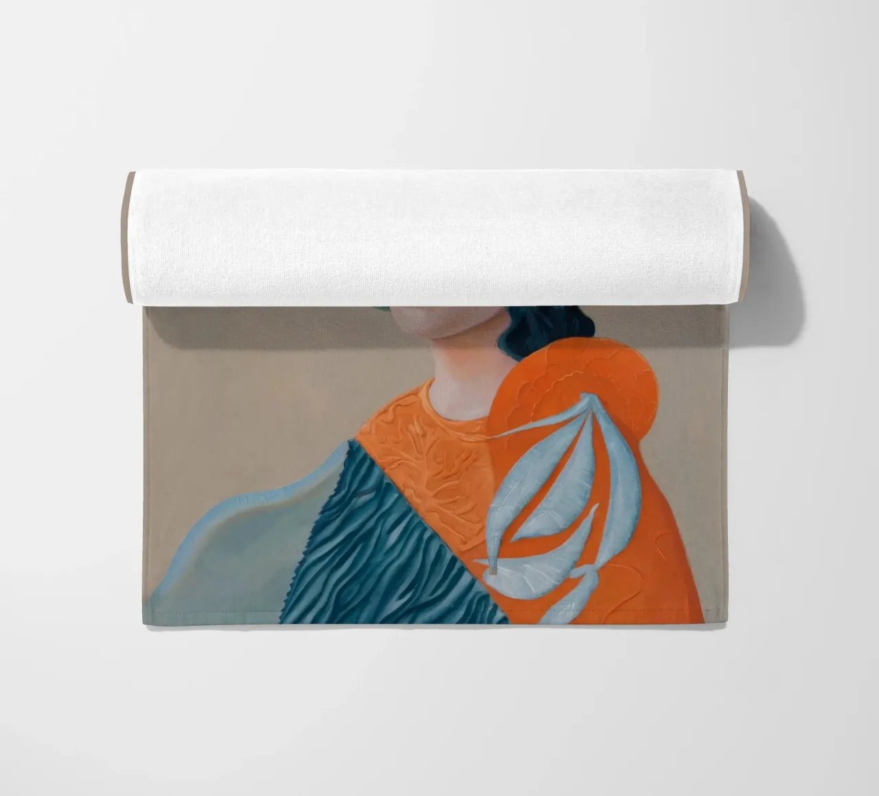 Citrus Headdress Gaze beach towel by Vivid Reverie
