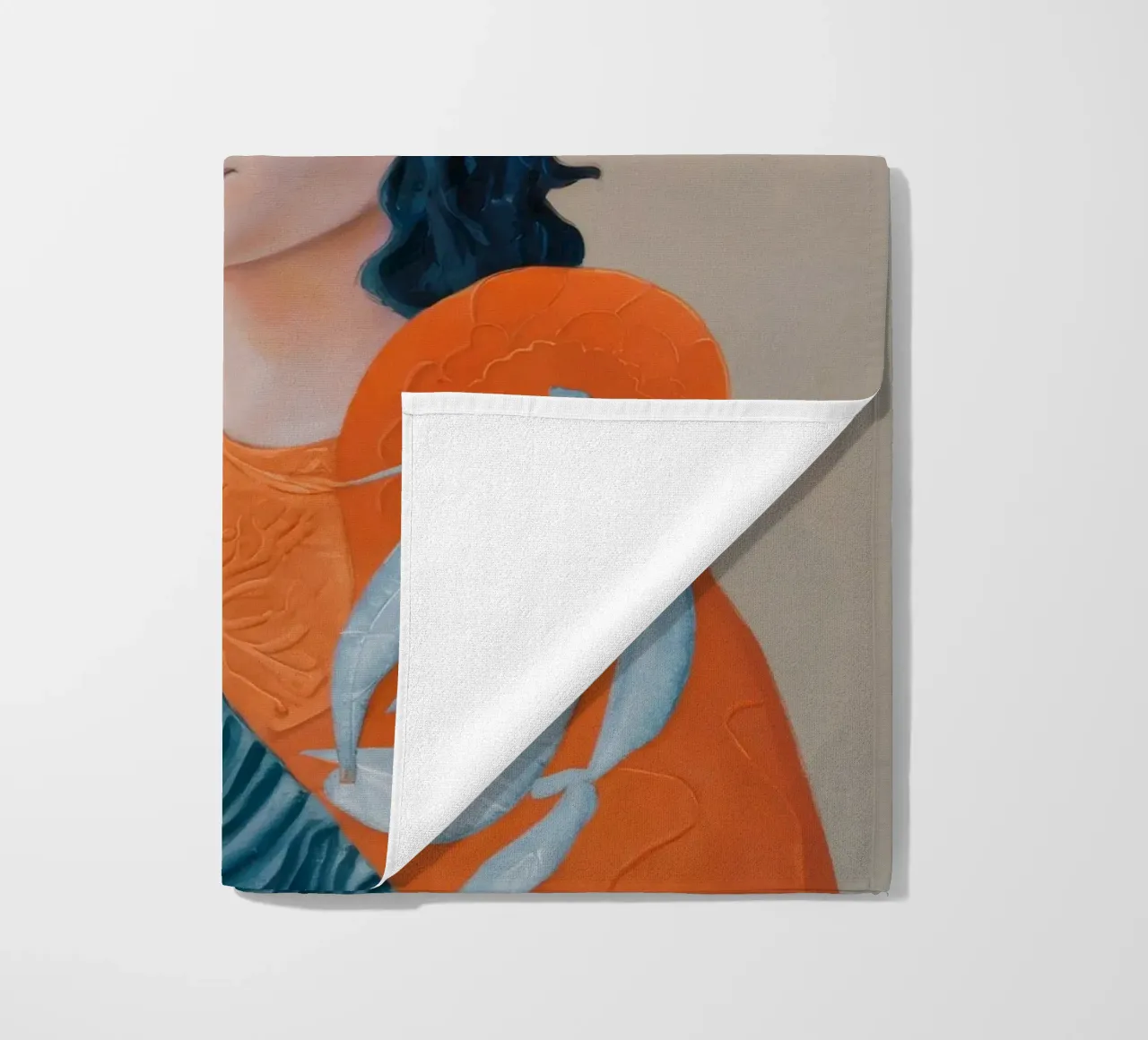 Citrus Headdress Gaze beach towel by Vivid Reverie