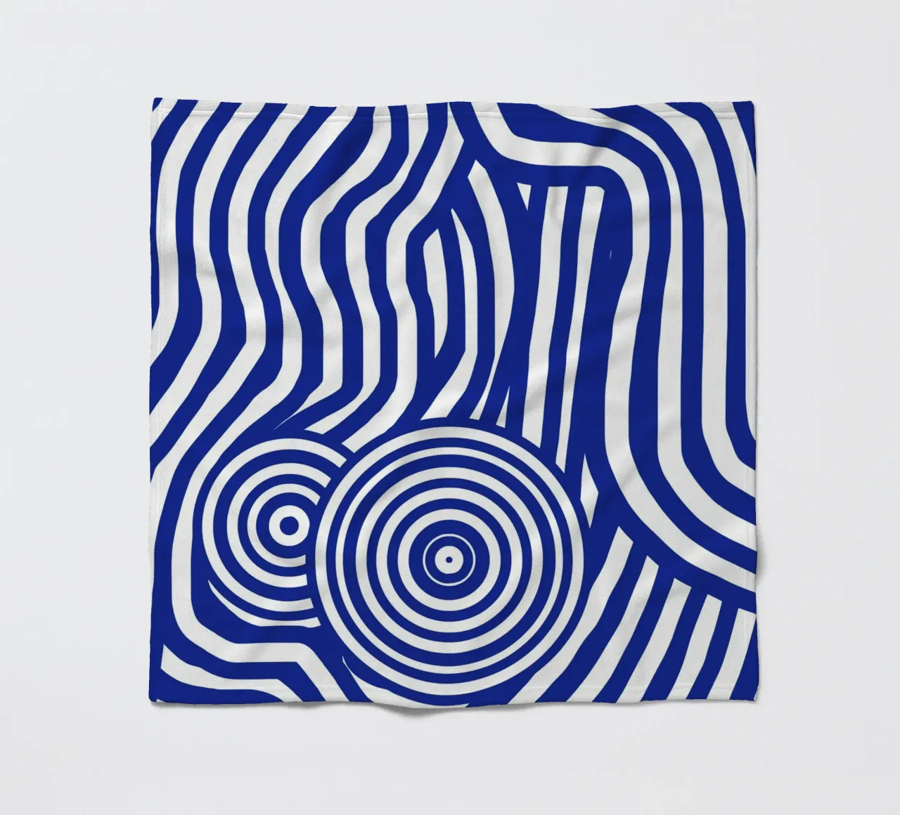 Nudo a righe line art in blu coperta in pile da Little Dean