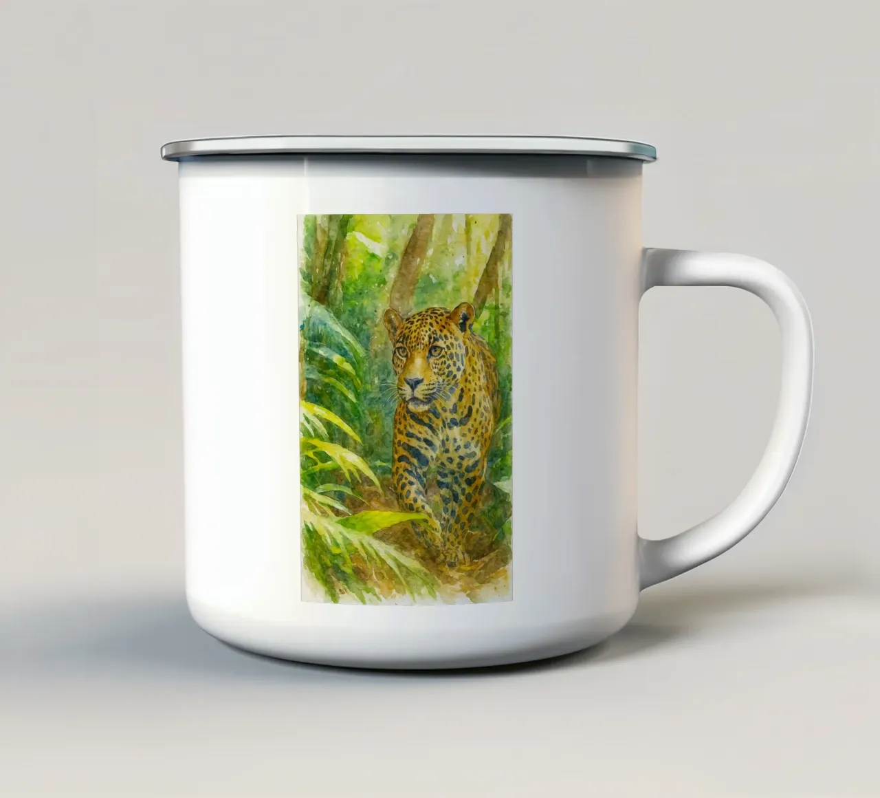 tijger schilderij tekening emaille mok van lauraa