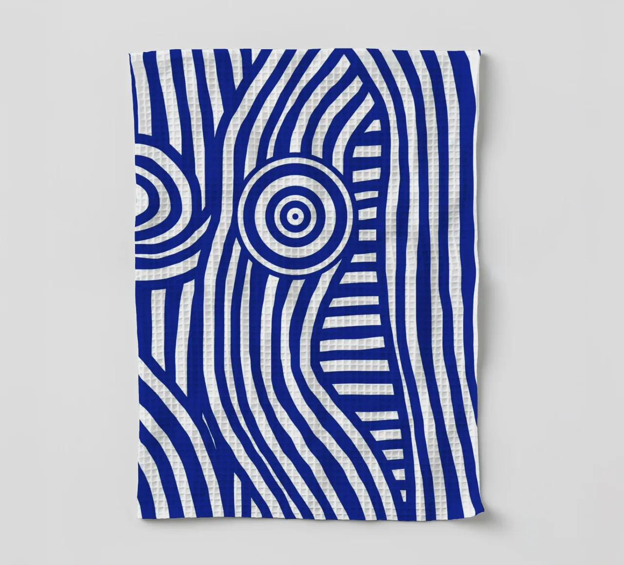 Line art nudo a righe blu in blu 02 canovaccio da cucina da Little Dean