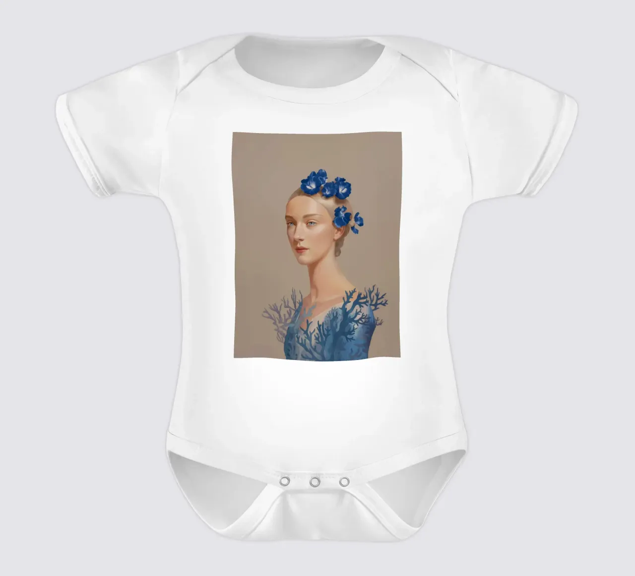 Profilo di Azure Bloom body neonato maniche corte da Vivid Reverie
