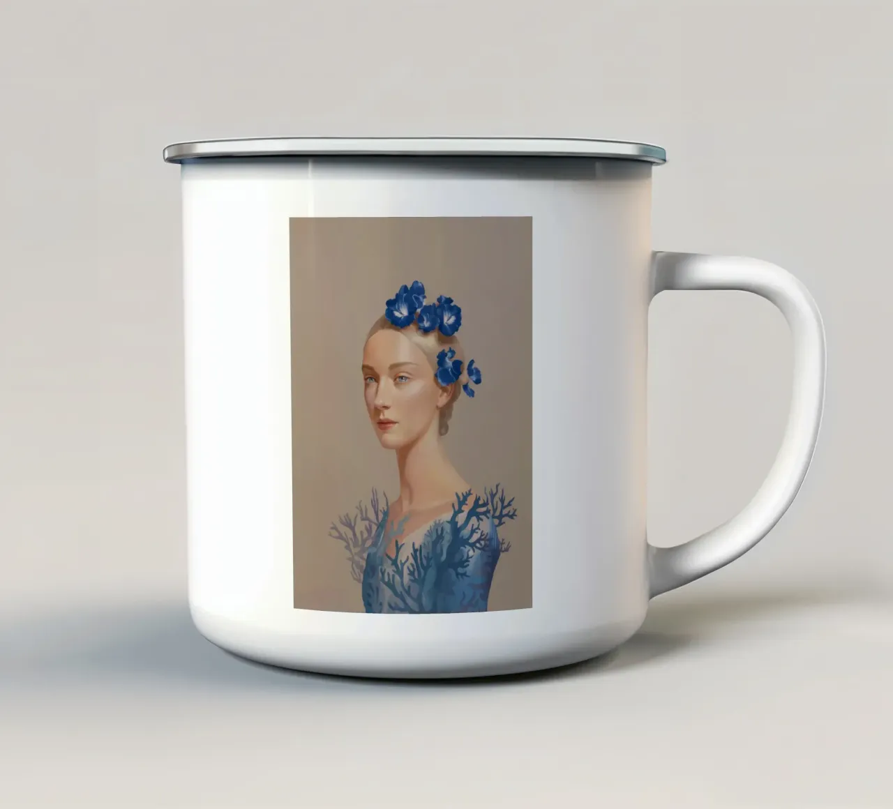 Profilo di Azure Bloom tazza in smalto da Vivid Reverie