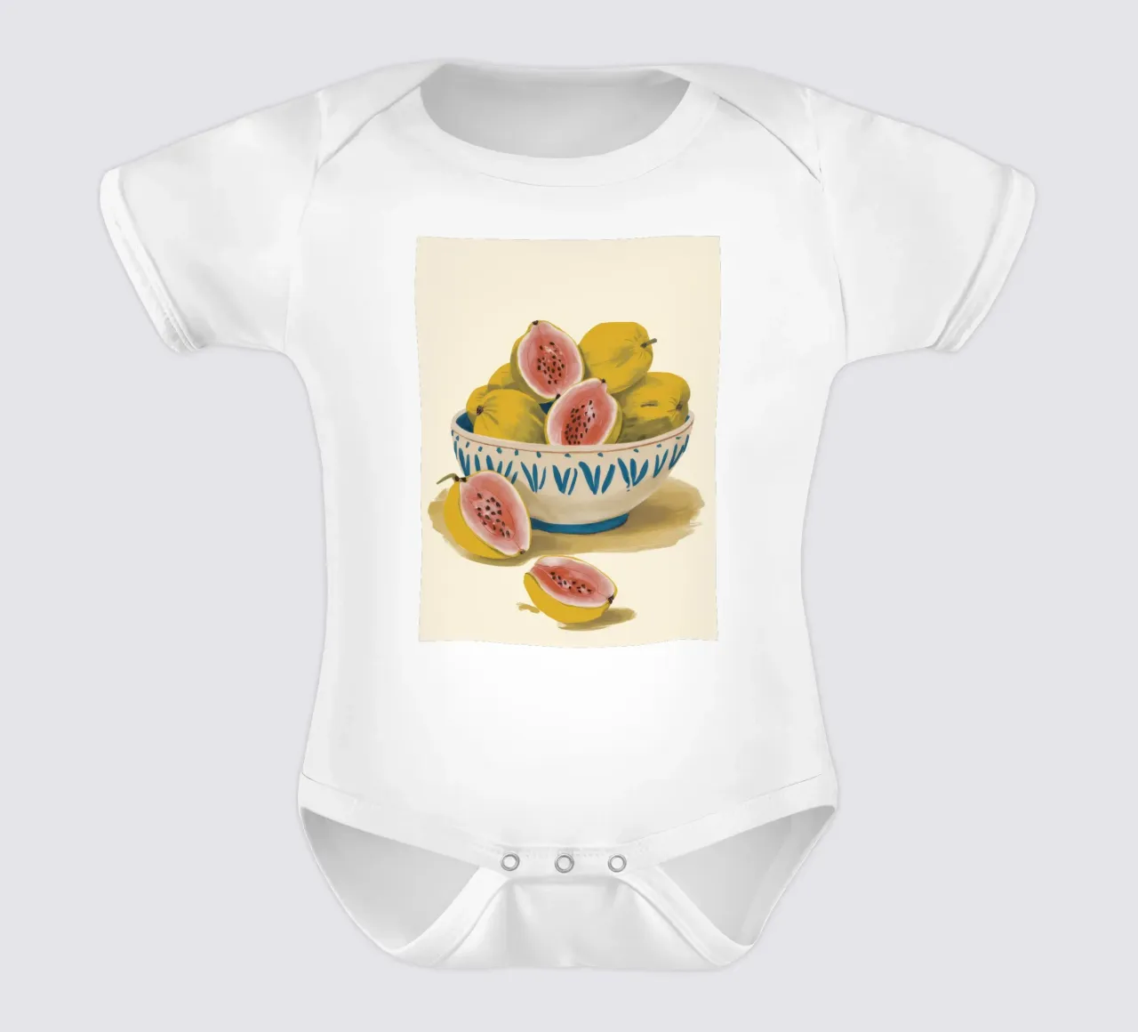 Abbondanza di bagliori di guava body neonato maniche corte da Lumie Layers