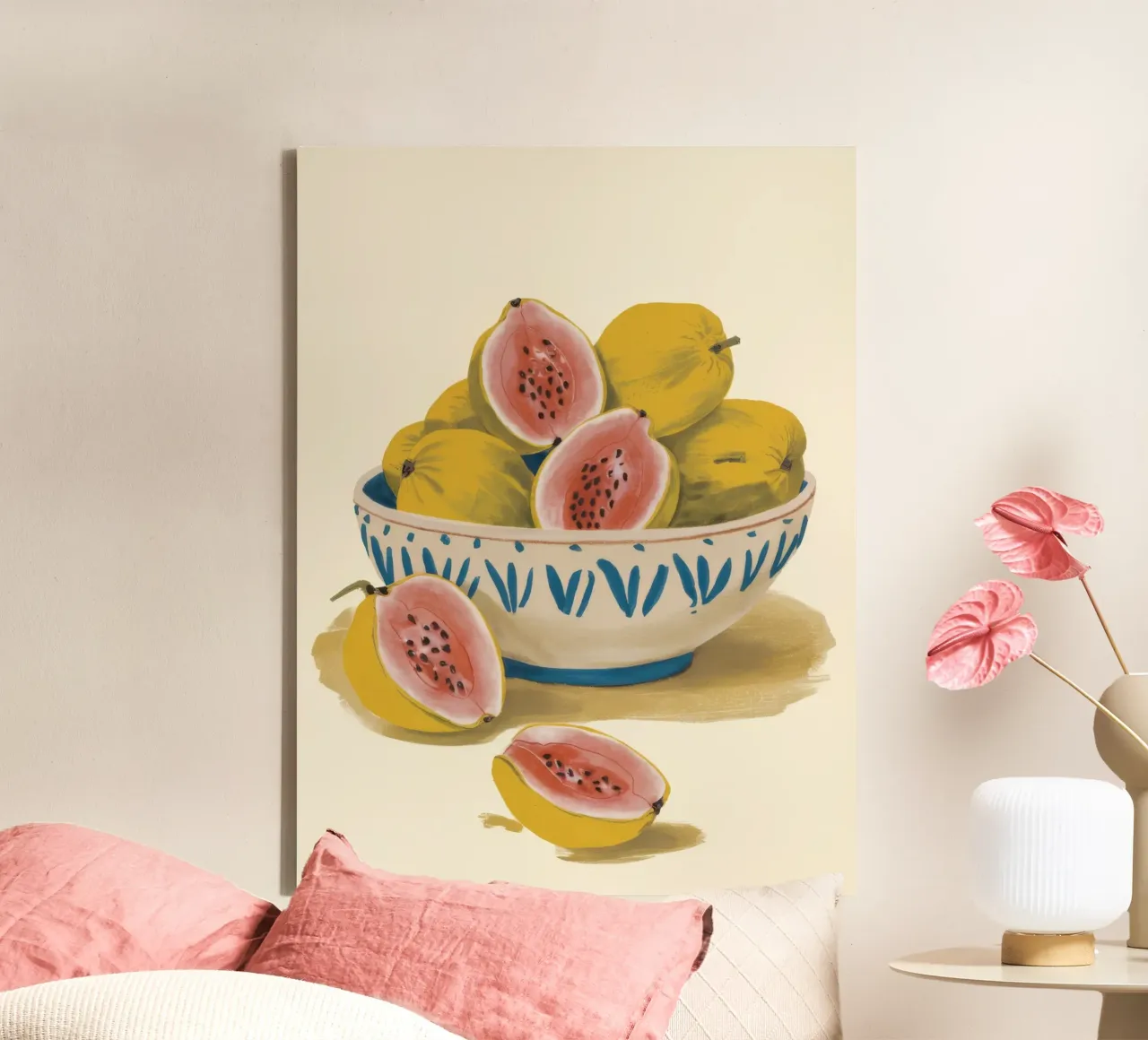 Guava Glow Abundance canvas with Floater frame by Lumie Layers