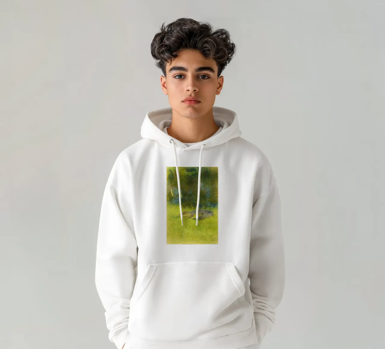 crocodile painting drawing hoodie by lauraa