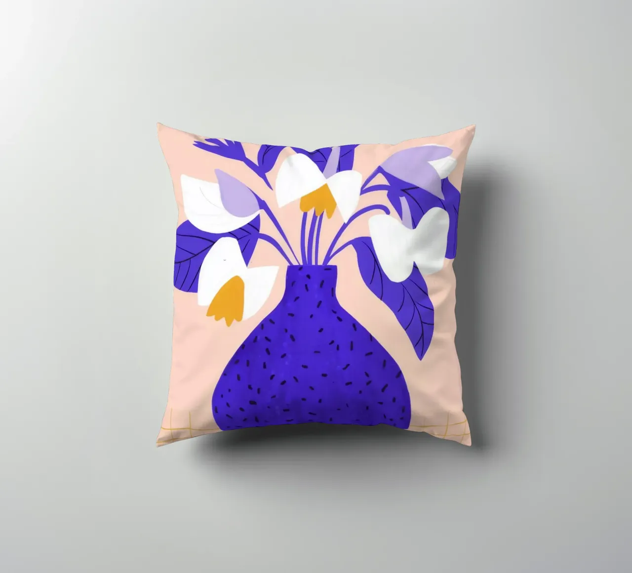 Cobalt Bloom Harmony decorative cushion by Moonlite Desire