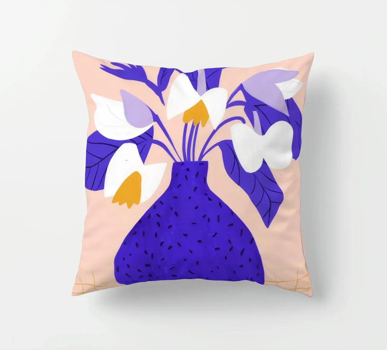 Cobalt Bloom Harmony decorative cushion by Moonlite Desire