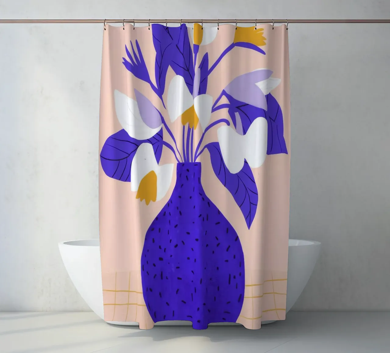 Cobalt Bloom Harmony Duschvorhang von Moonlite Desire